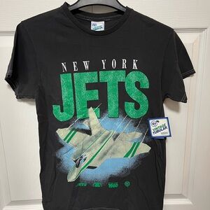 ‘47 Brand Official NFL New York Jets Black Retro 90’s Style T-Shirt | Size SM